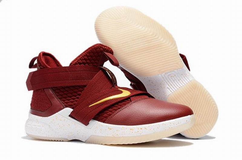 Nike Lebron James Soldier 12 Shoes Wine Red White